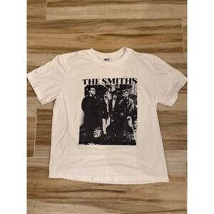 The Smiths Band T-Shirt Mens Large White Graphic Tee Short Sleeve Cotton Rock